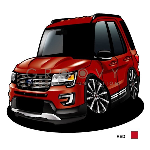 楽天市場 車好き プレゼント フォード エクスプローラー後期 車 イラスト 版高級フレーム グルービー Ford Explorer 納車 祝い パーツ カスタム ギフト グッズ おしゃれ かっこいい アート アクセサリー Care Design 楽天市場店