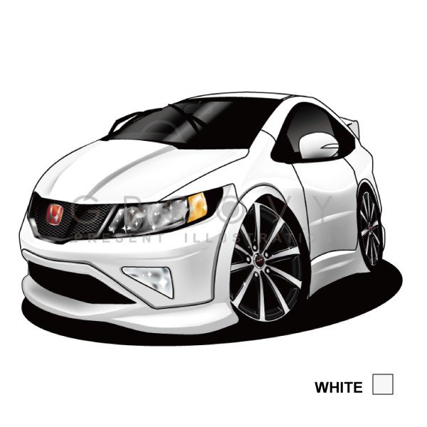 楽天市場 車好き プレゼント ホンダ シビック タイプ R ユーロ 車 イラスト 2l版 グルービー Honda Honda Civic 納車 祝い パーツ カスタム ギフト グッズ おしゃれ かっこいい アート アクセサリー Care Design 楽天市場店