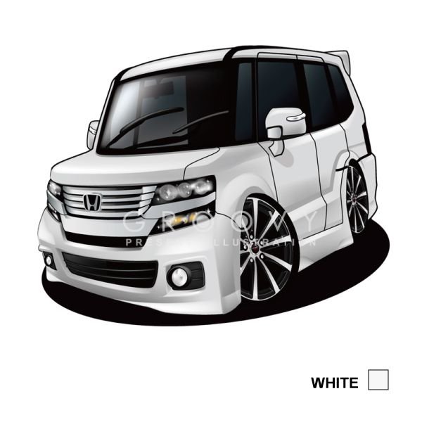 楽天市場 車好き プレゼント ホンダ N Box 車 イラスト 版高級フレーム グルービー Honda エヌボックス 納車 祝い パーツ カスタム ギフト グッズ おしゃれ かっこいい アート アクセサリー Care Design 楽天市場店