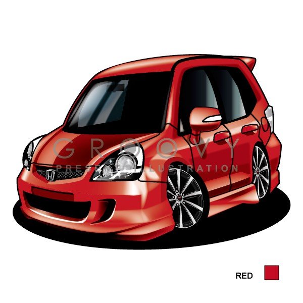 楽天市場 車好き プレゼント ホンダ フィット 初代ver2 車 イラスト 版 グルービー Honda Fit 納車 祝い パーツ カスタム ギフト グッズ おしゃれ かっこいい アート アクセサリー Care Design 楽天市場店