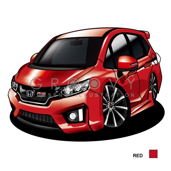 楽天市場 車好き プレゼント ホンダ フィット 3代目 車 イラスト 2l版 グルービー Honda Honda Fit 納車 祝い パーツ カスタム ギフト グッズ おしゃれ かっこいい アート アクセサリー Care Design 楽天市場店