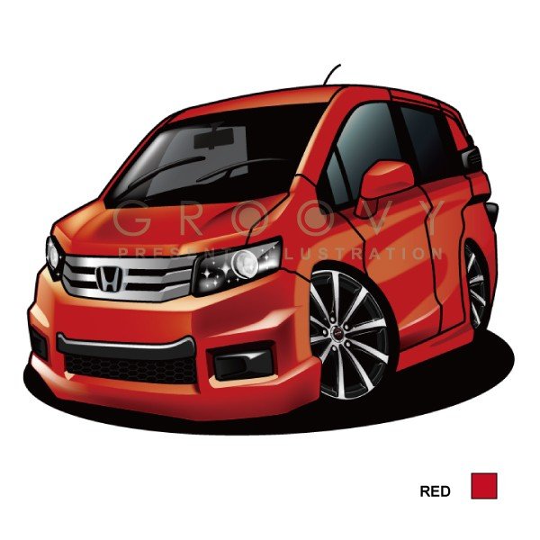 楽天市場 車好き プレゼント ホンダ フリード スパイク 車 イラスト 版 グルービー Honda 納車 祝い パーツ カスタム ギフト グッズ おしゃれ かっこいい アート アクセサリー Care Design 楽天市場店