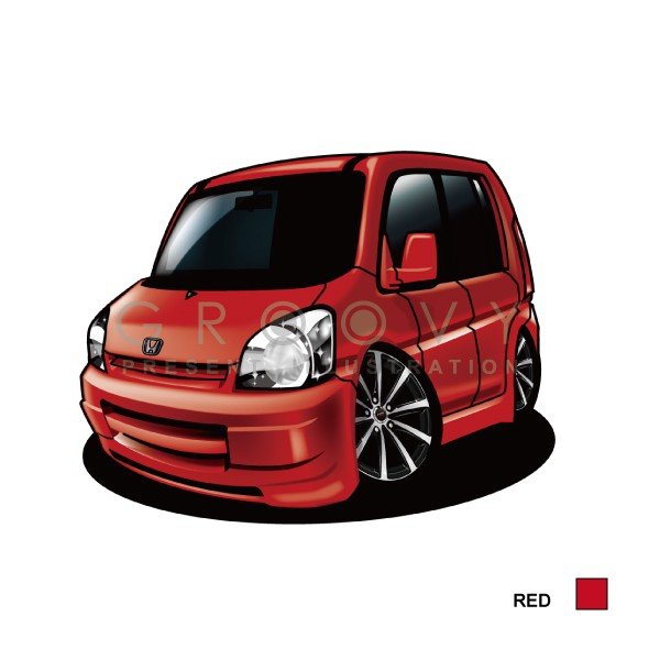 楽天市場 車好き プレゼント ホンダ ライフ 車 イラスト 版 グルービー Honda Life 納車 祝い パーツ カスタム ギフト グッズ おしゃれ かっこいい アート アクセサリー Care Design 楽天市場店