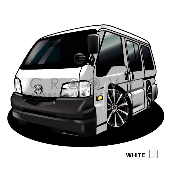 楽天市場 車好き プレゼント マツダ ボンゴ バン 車 イラスト 版高級フレーム グルービーmazda Bongo Van 納車 祝い パーツ カスタム ギフト グッズ おしゃれ かっこいい アート アクセサリー Care Design 楽天市場店