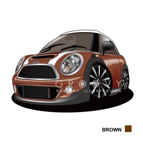 楽天市場 車好き プレゼント ミニ ミニクーパー S 車 イラスト 2l版 グルービー Minicooper Minicooper 納車 祝い パーツ カスタム ギフト グッズ おしゃれ かっこいい アート アクセサリー Care Design 楽天市場店
