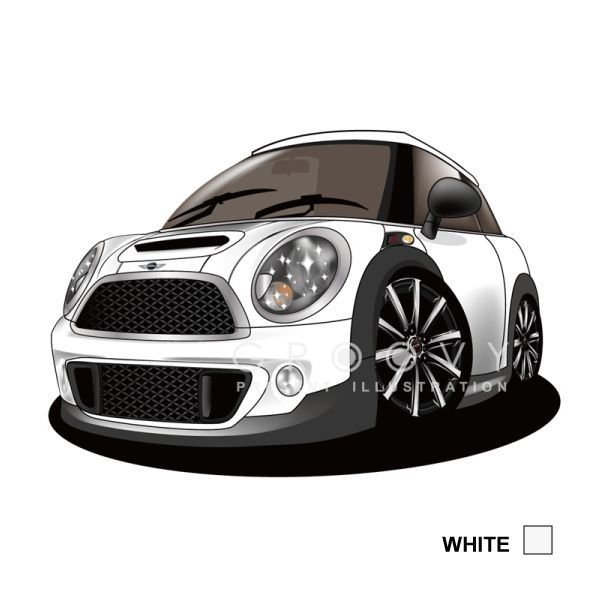 楽天市場 車好き プレゼント ミニ ミニクーパー S 車 イラスト 版 グルービー Minicooper Minicooper 納車 祝い パーツ カスタム ギフト グッズ おしゃれ かっこいい アート アクセサリー Care Design 楽天市場店