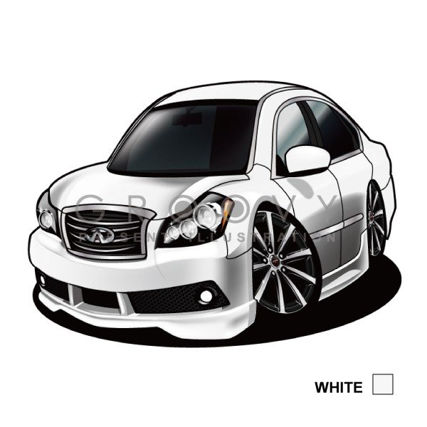 楽天市場 車好き プレゼント 日産 インフィニティ Mフーガ 車 イラスト 版高級フレーム グルービー Nissan ニッサン Infiniti Fuga 納車 祝い パーツ カスタム ギフト グッズ おしゃれ かっこいい アート アクセサリー Care Design 楽天市場店