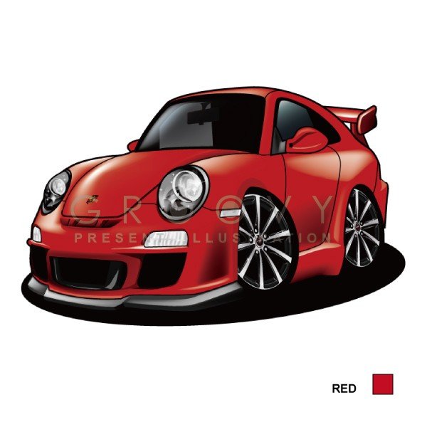 楽天市場 車好き プレゼント ポルシェ 997 Gt3 車 イラスト 2l版 グルービー 997 Gt 3 Porsche 納車 祝い パーツ カスタム ギフト グッズ おしゃれ かっこいい アート アクセサリー Care Design 楽天市場店