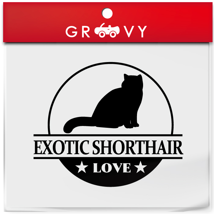 市場 エキゾチックショートヘア 猫 Love 丸形 雑貨 アイテム ネコ ステッカー 愛猫 ペット グッズ シール 円形 オーナー