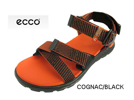 展示品につき　ECCO　エコー　811844　50584　Exowrap Super 3 Strap Sandal　COGNAC/BLACK　メンズ　スポーツサンダル　スポサン　水陸両用