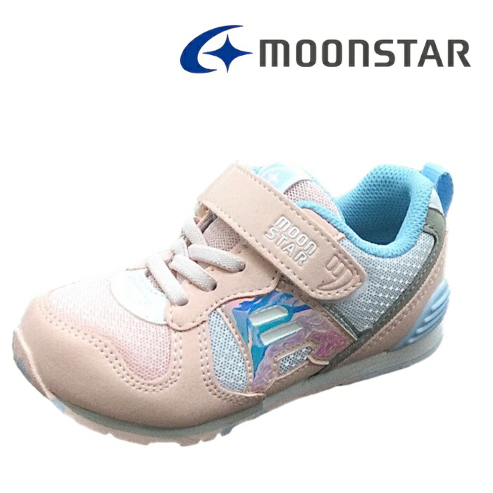 MOONSTAR　CARROT　ムーンスター　キャロット　C 2323　ピーチ女の子　ベビー　キッズあしゆbeゲンキシューズ　つま先ゆったり　洗えるインソール　カテキン防臭画像
