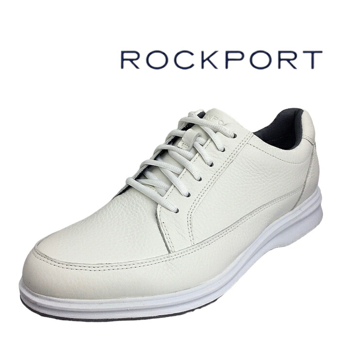 【ROCKPORT ロックポート RPI-CJ1664W】 TOTAL MOTION LINKS LACE TO TOE トータルモーション リンクス レース トゥ トゥ ウォータープルーフ WHITE ホワイト 本革 メンズ 靴 ゴルフ スパイクレス シューズ 防水 防風 街歩き