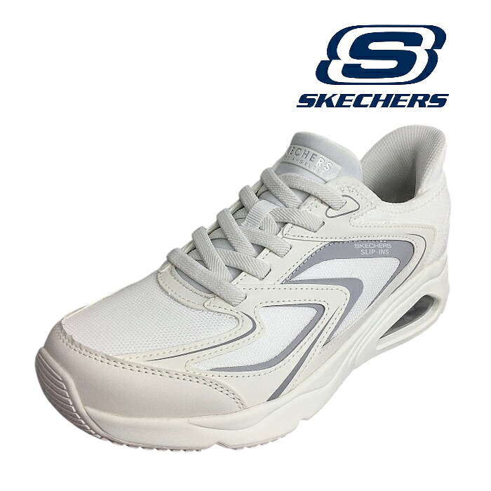 【SKECHERS スケッチャーズ 177408-WHT Slip-ins スリップインズ トレスエア ウノ EZグライド】ホワイト レディース ウィメンズ ハンズフリー