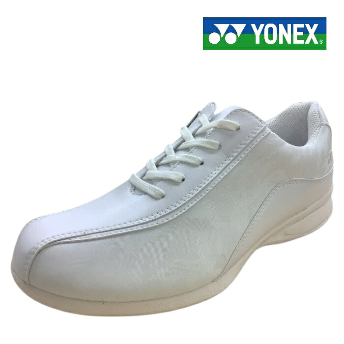 【YONEX　ヨネックス　SHW L118　オフコートシューズ　パワークッション　ホワイト　3.5E　】レディース　ウォーキング　スニーカー　クッション性　撥水　内ファスナー付き｜くつ　雑貨　ケアママ　Care Mom