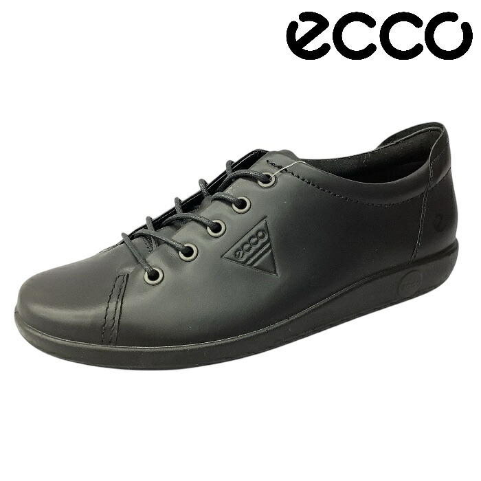 【ECCO エコー SOFT 2.0 206503 35673 BLACK ブラック 】　レディース スムースレザー　カジュアル スニーカー ローカット 街歩き オシャレ 軽量 クッションインソール 母の日 プレゼント 13,860円