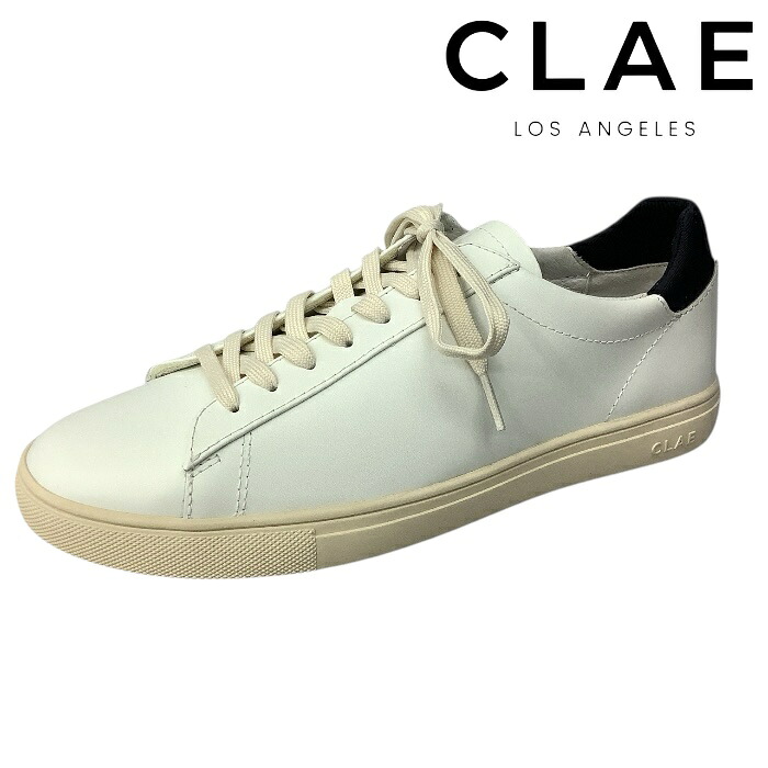 【CLAE 粘土 LM01ABR BRADLEY ESSENTIALS ブラッドレイエッセンシャルズ ホワイトネイビー】 ユニ一発やる スニーカー 靴 古典派音楽 なめし革 オシャレ