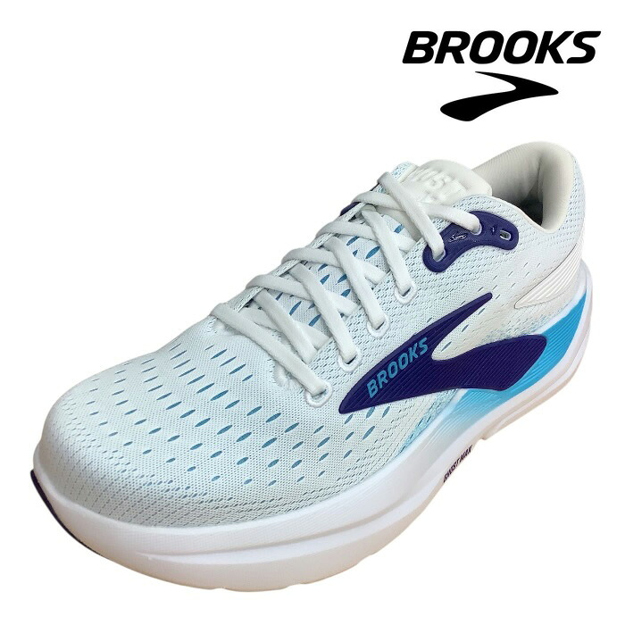 BROOKS ブルックス GhostMax3 ゴーストマックス3 BRM4643 W/BLU Bright White /Beacon Blue /Teal メンズ スポーツ ランニングシューズ ジョギング 通学 スニーカ