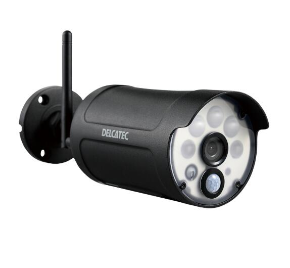 DELCATEC WSS1C 増設用 センサーライト付ワイヤレスフルHDカメラ DXアンテナ 自宅 店舗 事務所 防犯対策 増設用カメラ 200万画素 ホームセキュリティ お子様見守り ペット見守り カスハラ対策 業務改善 事故防止 デルカテック