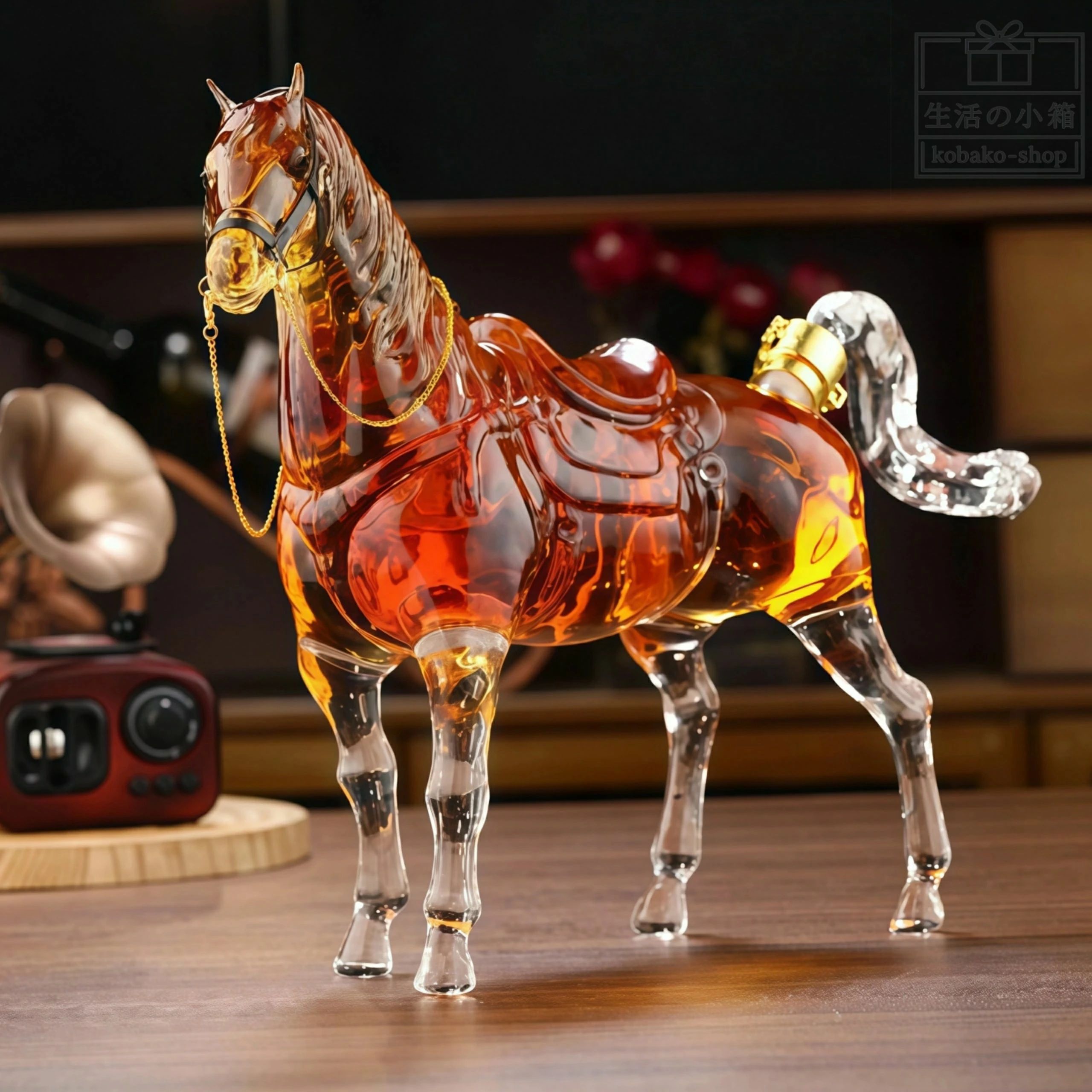【送料無料】 干支ボトル 2026 ウイスキーボトル 馬 ガラス 馬 置物 午歳 ウイスキー 焼酎 日本酒 梅酒 果実酒 縁起物 おしゃれ 誕生日