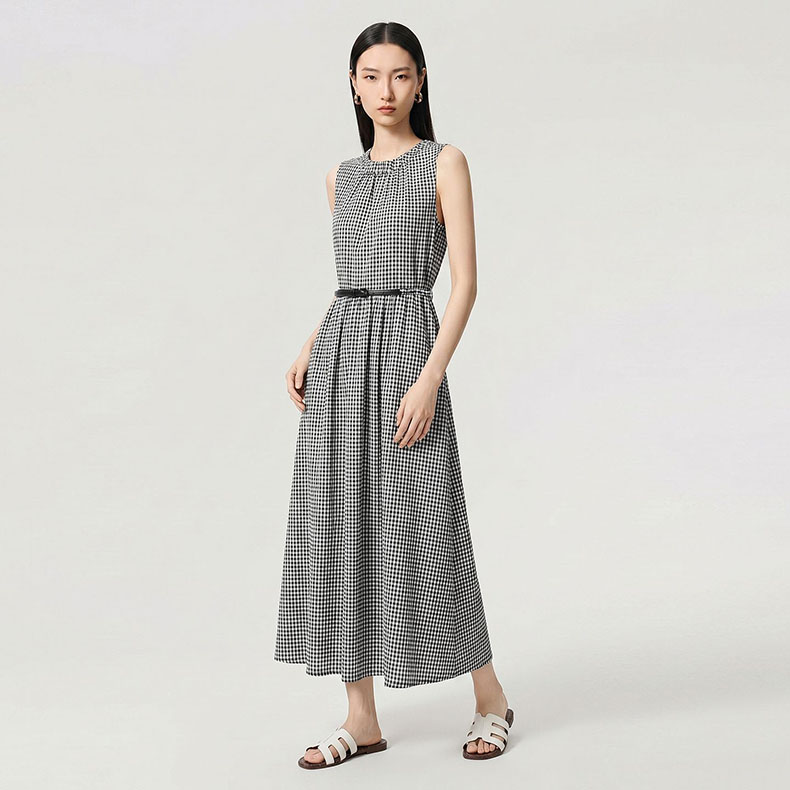 【夏御召しもの】照合のしるし柄衣裳 ロング丈衣裳 ノースリーブコットンドレス 華燭の典衣裳 女子らしい御召しもの 綿寄り合い御召しもの フィスビジネス通い出来事御勤め用ワンピースデートディナー生まれ落ちる会セレモニーワンピーススーツ フォーマルドレス A伝達ルート御召しもの