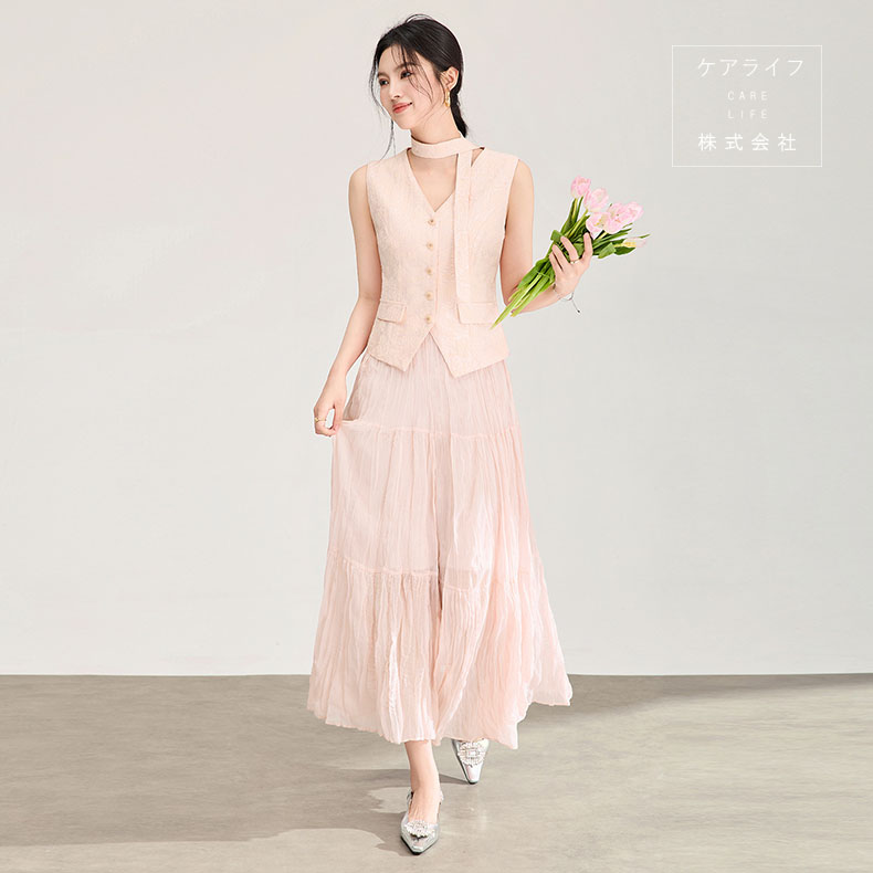 【夏スコート背広】レディース背広 セパレート御召しもの ノースリーブパーティードレス 夏セットアップ 背広プルオーバー 刺しゅうカットソー 背広より良い スーツジレ フォーマルリクルートスーツ 太陽フレアスコート ロング丈スコート 背広スコート 無地スコートマキシ丈スコート
