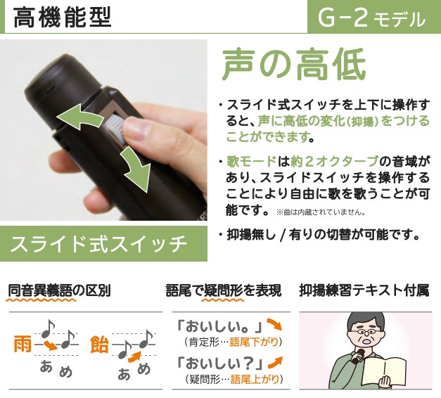 電気式人工喉頭 ユアトーン G-2モデル第一医科 喉頭がん 食道がん 発声