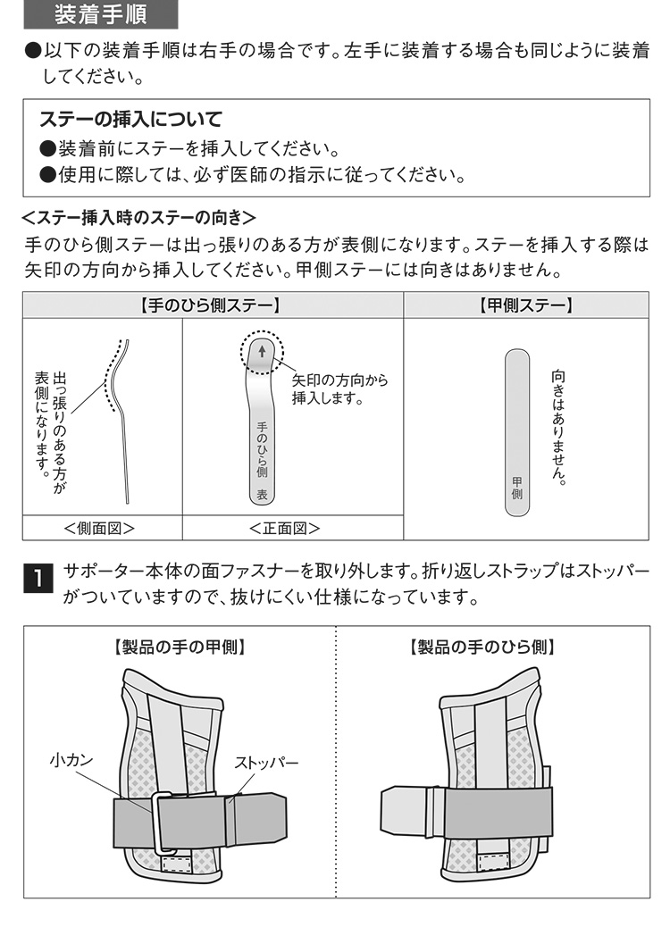 楽天市場 送料無料 追跡可能 速達 ファシリエイドサポーター 手くび 手くび用サポーター S M L 左右兼用 病院 医療 介護 作業 手くび 手 ケアショップ さくら