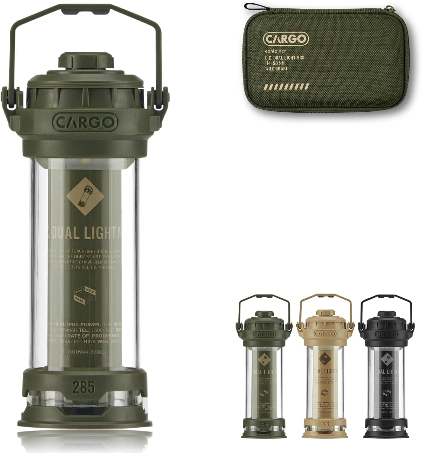 CARGO CONTAINER カーゴコンテナ DUAL LIGHT MINI 提燈 点火装置 アウトドア LED 申し受ける式 専用容れもの付