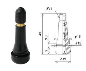 ＴＲ-４１４ＣＬスナップインバルブＰＡＣＩＦＩＣ（パシフィック） 1袋（100個入） エアー漏れ防止(キャップにゴムパッキン付) ゴムバルブTR-414(CL) お徳用