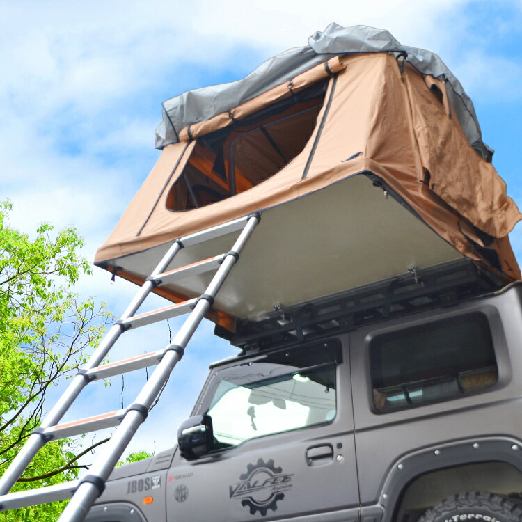 Ss ルーフテント 車中泊 ルーフトップテント Sサイズ タープ 1p 車載用テント 折り畳み式 ハシゴ付き ソロキャンプ オックスフォード生地 車中泊 車上泊 アウトドア オートキャンプ ソロキャンプ キャンプギア 防水 撥水 2人就寝 カスタムパーツ オフロード