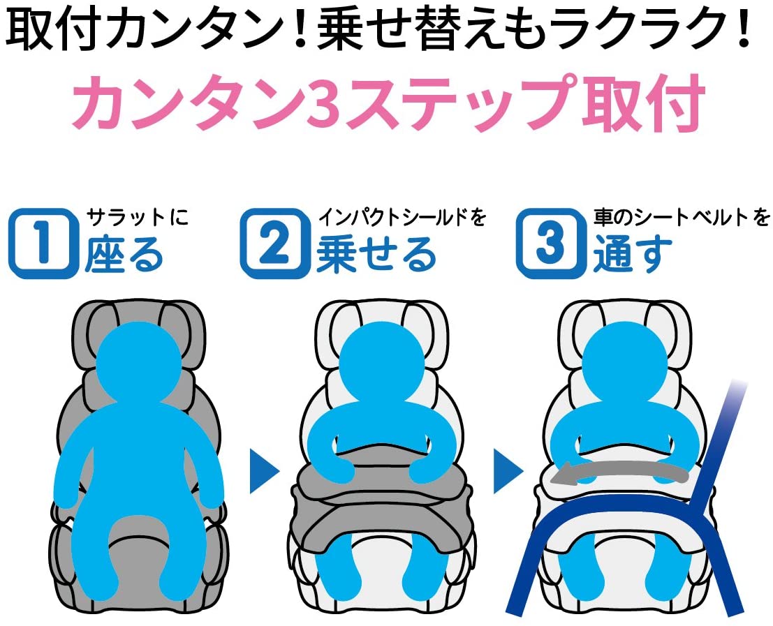 エールベベ チャイルドシートALC295 完売】ジュニアシート チャイルドシート ALC295 エールベベ サラット 3