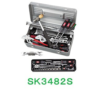 ＫＴＣ 京都機械工具（株） 物の具書き割り ＳＫ３４８２Ｓ 9.5sq.物の具書き割り 片くい違い金属元素容れもの手合い ４８点書き割り