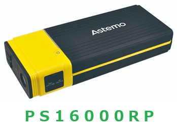 ASTEMO(旧日立)PS-16000RP 12V車用 ポータブル電源 充電 バッテリー 非常用電源 リチウムイオン電池 バックアップ電源 常備電源 携帯電池 ジャンプスターター 1台5役|BIC コネクト