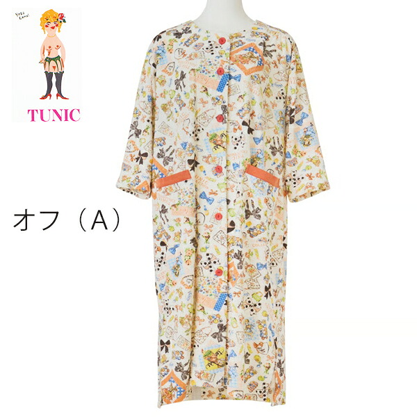 TUNIC 上着 パイルジャガード原材料キャラシュロの葉続きもの 衣装衣装丸首全開印字機Ｍ～Ｌ大きさ 89363 可愛らしい 伸び伸びする感じやすい肌 難しい