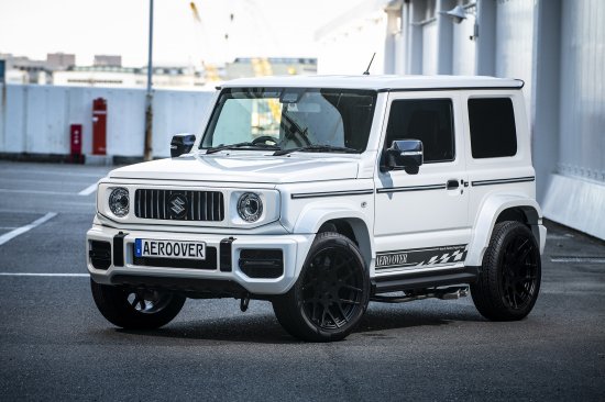 AEROOVER　エアロオーバー　SUZUKI　スズキ　G62　JB64　ジムニー　エアロパーツフルセット（フロントバンパー、フロントグリル、オーバーフェンダー4Pセット、サイドステップ、リアバンパー、スペアタイヤカバー）｜OCTAGON