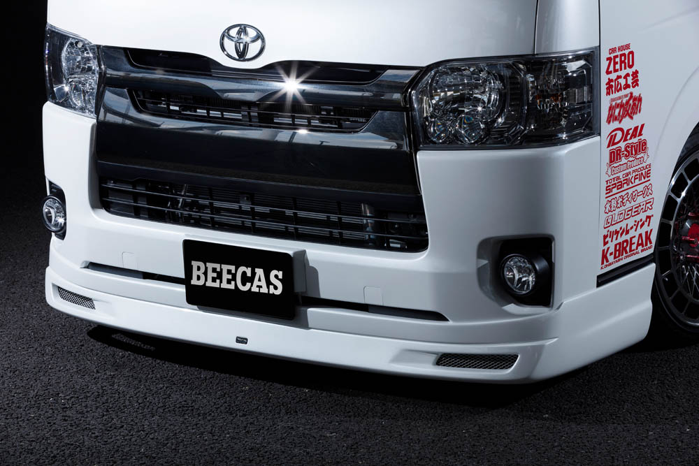 BEECAS ビーキャス TOYOTA トヨタ アスリート 200系ハイエース 4型 標準 フロントスポイラー(ナンバー台付)