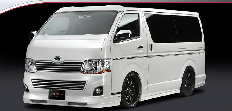 SILKBLAZE シルクブレイズ (MINIVAN/ミニバン) 200系ハイエース 3型 標準 KDH/TRH 20・21・22系 フロントリップスポイラー ver.2 (メッシュ付)|OCTAGON