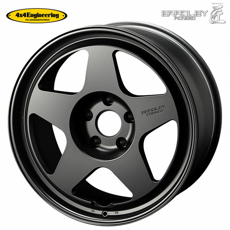 20インチ 6H139.7 9J 9J+52 6穴 ブラッドレー フォージド タクミ ホイール (1本/2本/4本) マットシャドーブラック 4×4Engincering BRADLEY FORGED 匠 送料無料 フォーバイフォー エンジニアリング