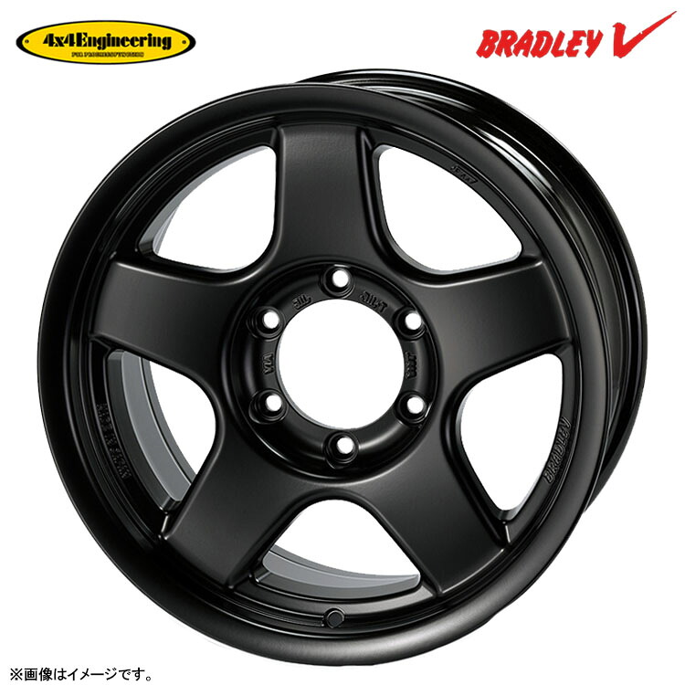 18インチ 6H139.7 8.5J 8.5J+40 6穴 ブラッドレーV ホイール (1本/2本/4本) マットブラック 4×4Engincering BRADLEY Ｖ 送料無料 フォーバイフォー エンジニアリング