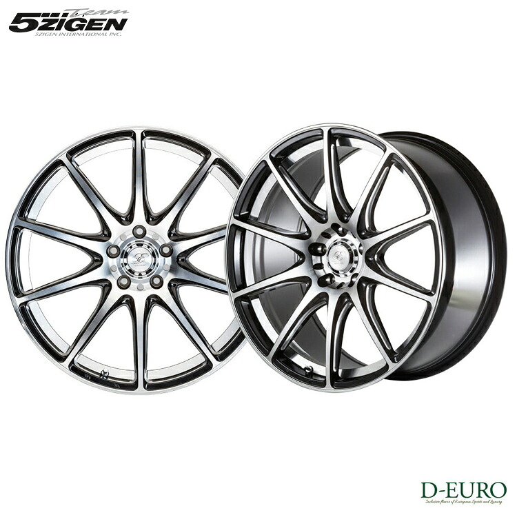 20インチ 5H120 9.5J 9.5J+38 5穴 ディーユーロ スポーツ ホイール (1本/2本/4本) ブラックポリッシュ 5ZIGEN D-EURO SPORT 送料無料 ゴジゲン