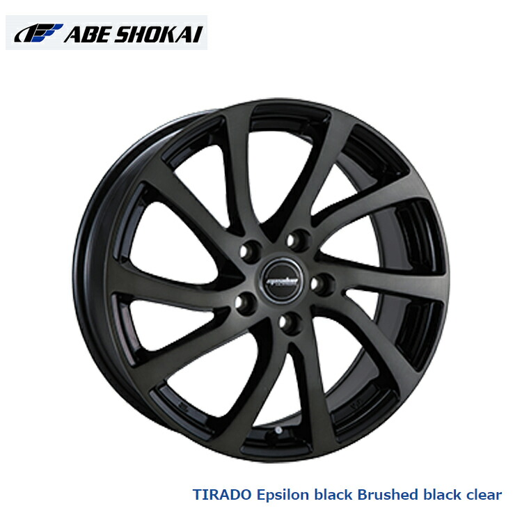 送料無料 阿部商会 ティラード イプシロン 4 5j 14 45 4h 100 4本 Tirado Epsilon Black Brushed Black Clear Ipag Org