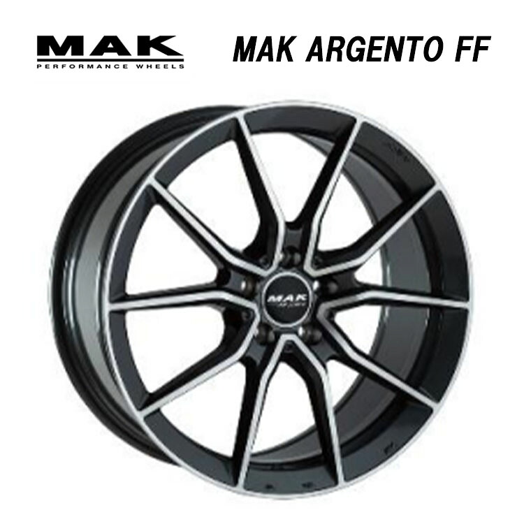 18インチ 5H112 7.5J 7.5J+40 5穴 マック アルジェント FF ホイール (1本/2本/4本) ガンメタリックミラー ABE SHOKAI MAK ARGENTO FF 送料無料 阿部商会