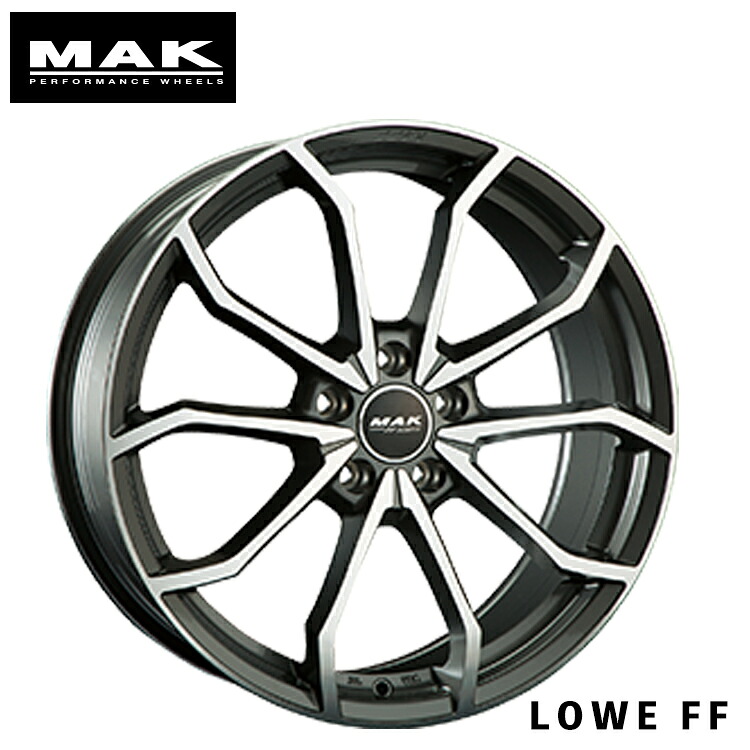19インチ 5H112 8J 8J+30 5穴 マック・レーヴェエフエフ ホイール (1本/2本/4本) ガンメタリックミラー MAK LOWE FF 送料無料 マック