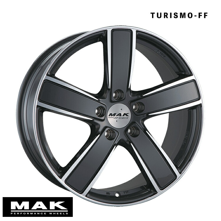 20インチ 5H130 11.5J 11.5J+68 5穴 ツーリズモ エフエフ ホイール (1本/2本/4本) ガンメタ・ミラーフェイス MAK TURISMO-FF 送料無料 マック