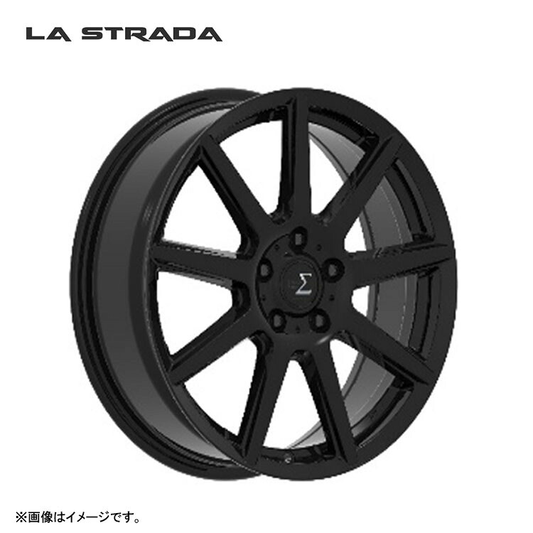 18インチ 5H114.3 7.5J 7.5J+38 5穴 ティラード シグマ ホイール (1本/2本/4本) グロスブラック LA-STRADA TIRADO シグマ 送料無料 ラストラーダ