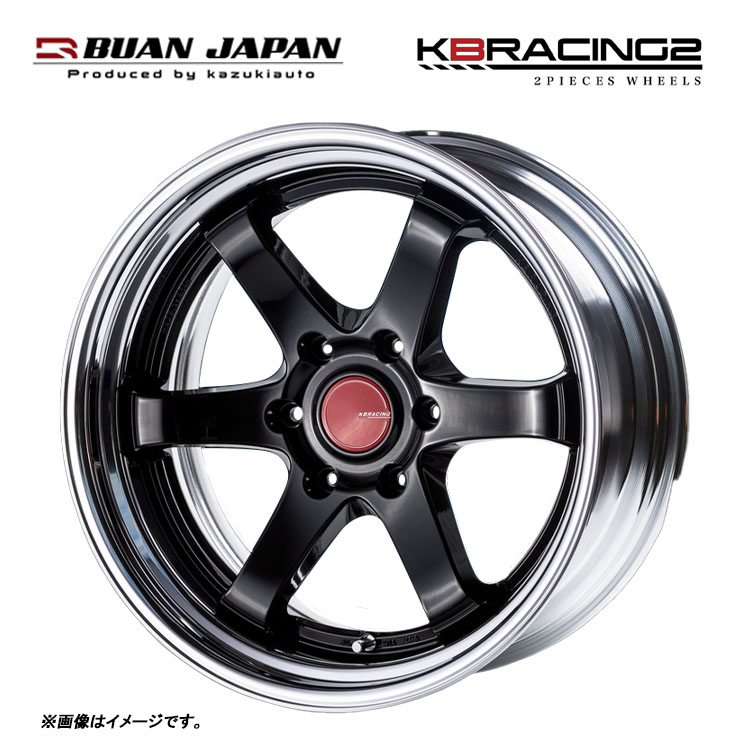 19インチ 6H139.7 9J 9J+53～1 6穴 ケービーレーシング 2 ステップリム ホイール (1本/2本/4本) ブラック BUAN JAPAN KBRACING 2 ステップリム 送料無料 舞杏