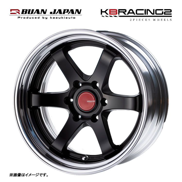 19インチ 6H139.7 9.5J 9.5J+50～－5 6穴 ケービーレーシング 2 ステップリム ホイール (1本/2本/4本) グロシーブラック BUAN JAPAN KBRACING 2 ステップリム 送料無料 舞杏