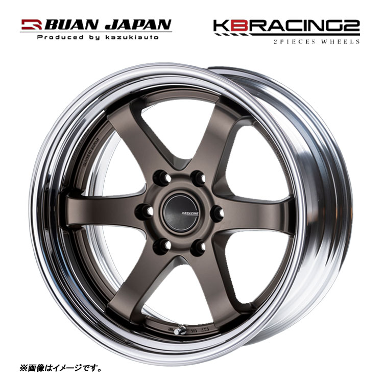 19インチ 6H139.7 11J 11J+27～－24 6穴 ケービーレーシング 2 ステップリム ホイール (1本/2本/4本) グロッシーブロンズ BUAN JAPAN KBRACING 2 ステップリム 送料無料 舞杏