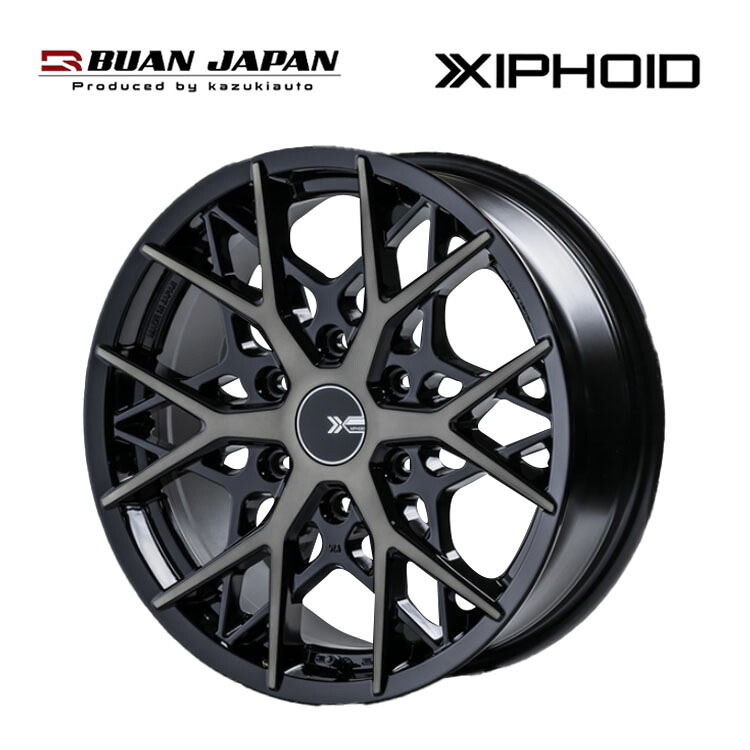 【お買い物マラソン 7/19(日)20:00~】17インチ 6H139.7 6.5J 6.5J+38 6穴 ゼフォイド ホイール (1本/2本/4本) スモーククリアXI BUAN JAPAN XIPHOID 送料無料 BUAN JAPAN|カーパーツ倉庫