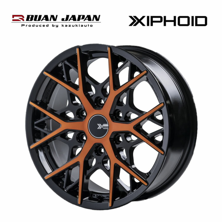 17インチ 6H139.7 6.5J 6.5J+38 6穴 ゼフォイド ホイール (1本/2本/4本) カッパーオレンジXI BUAN JAPAN XIPHOID 送料無料 BUAN JAPAN